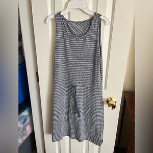 Gray and White striped summer dress from Talbots